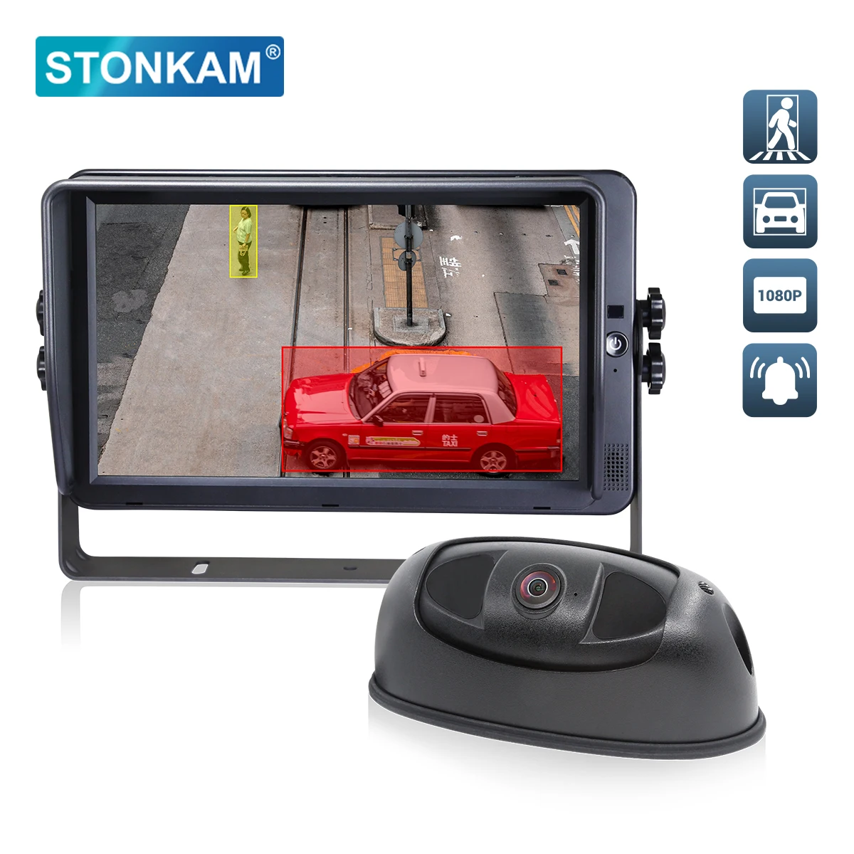 Enhanced Truck Vehicle Camera System AI Detection IP69K Identify Pedestrians Vehicles Anti Collision System For Vehicles