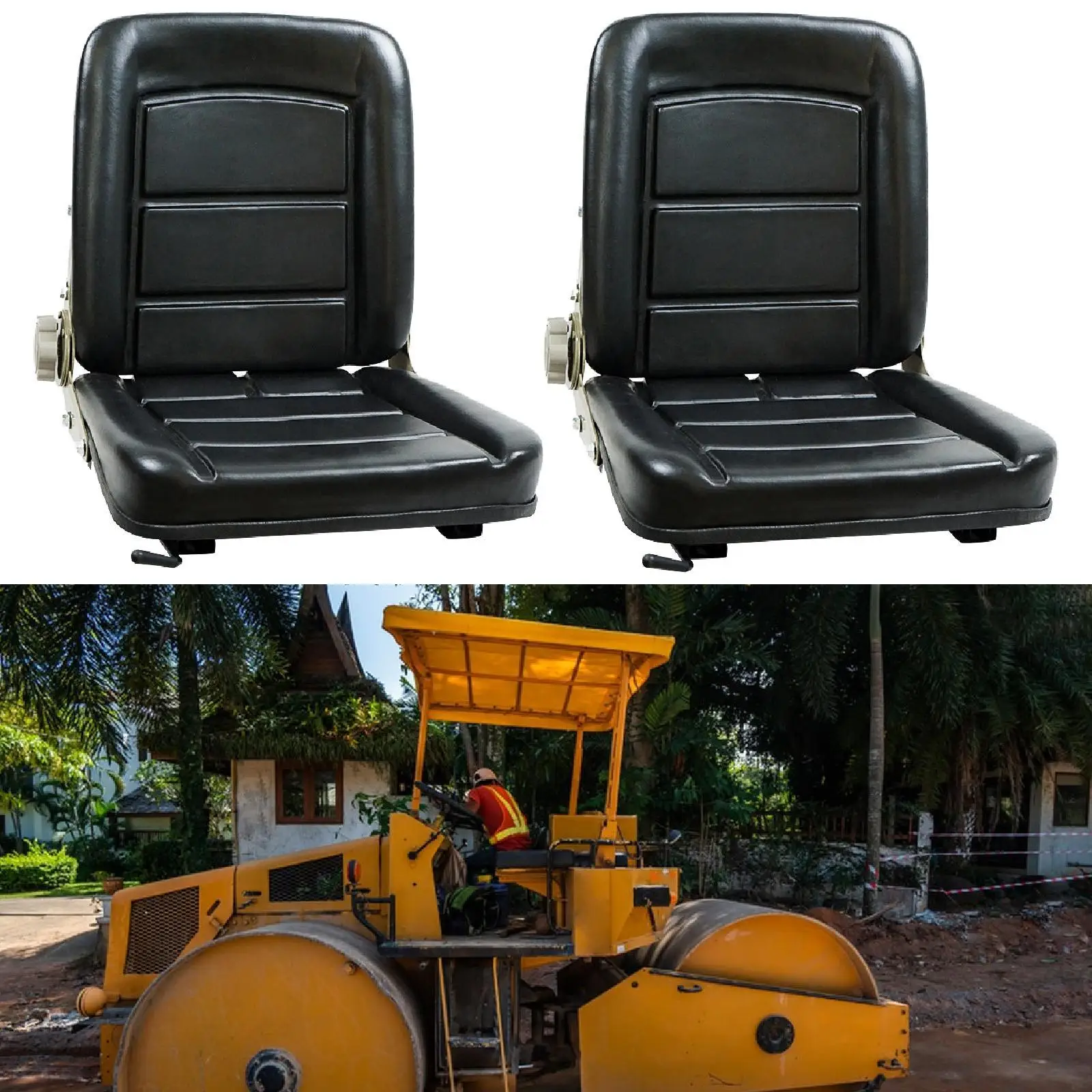 

Universal Forklift Seat Replacement Adjustable Stable PU Leather Waterproof Comfortable Reliable Accessories for Loader