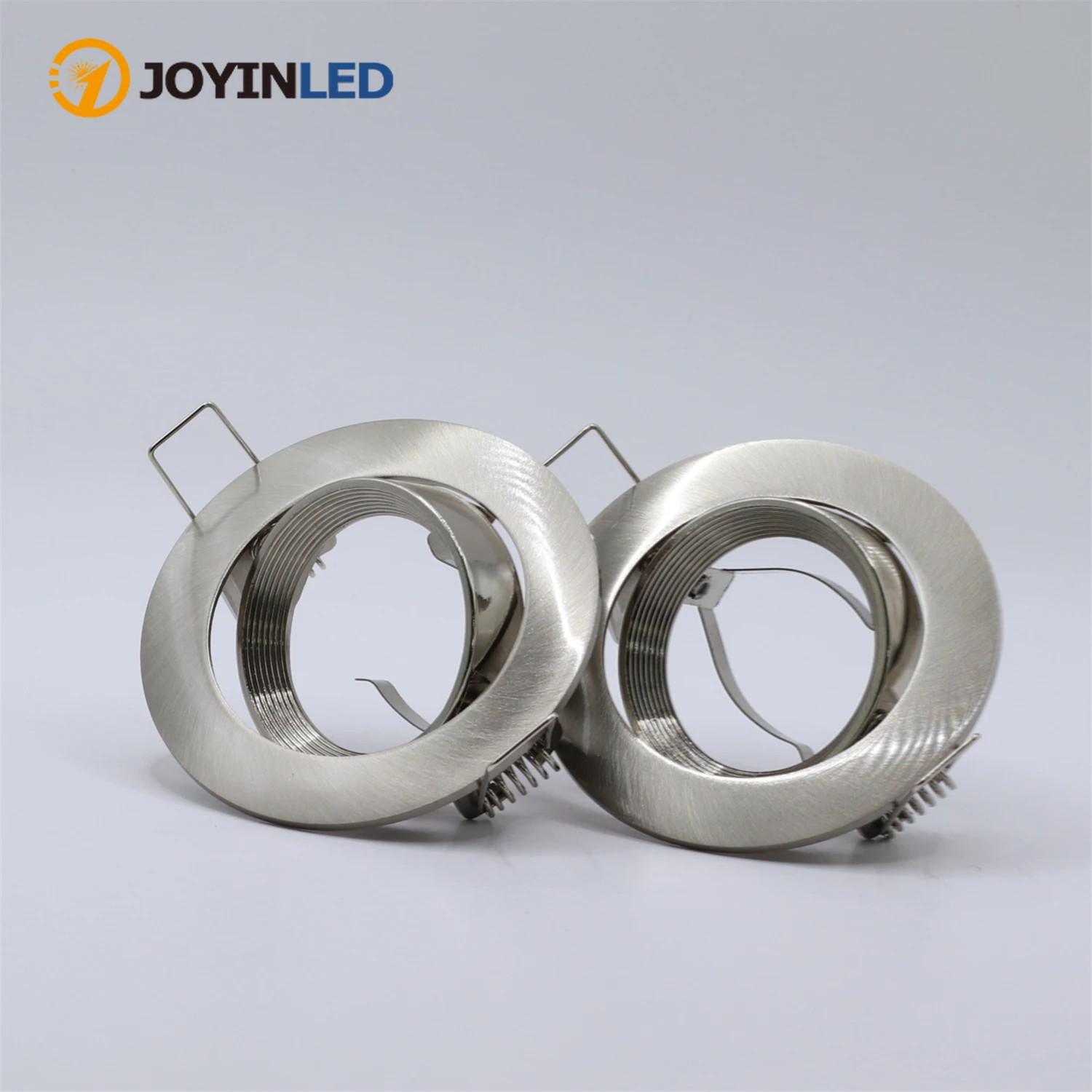 

Zinc Alloy Recessed Spotlight Frame Satin Nickel Cut Out 75mm Fixture Frame Ceiling LED Panel Light