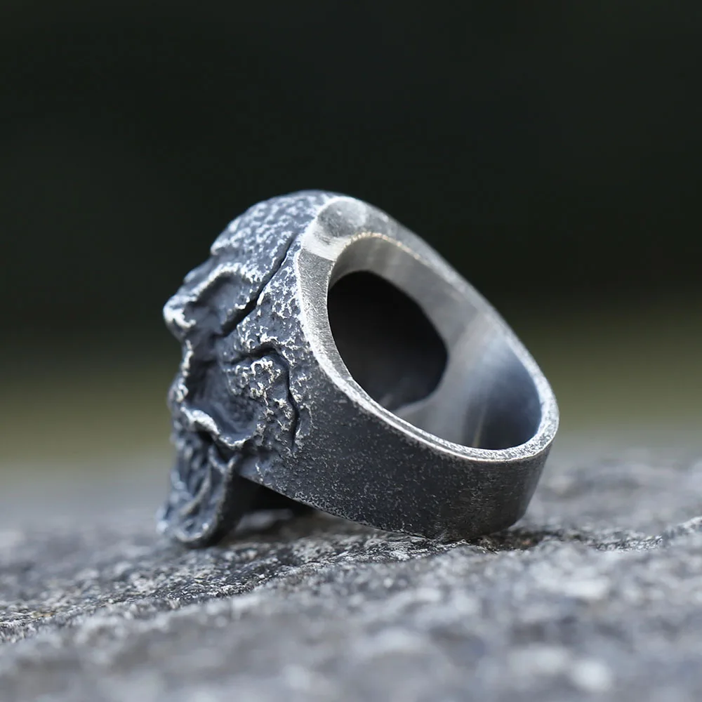 2022 NEW Men\'s 316L stainless-steel rings Retro skull  Ring For Men Heavy Punk Calvarium hip hop Jewelry Gifts Dropshipping