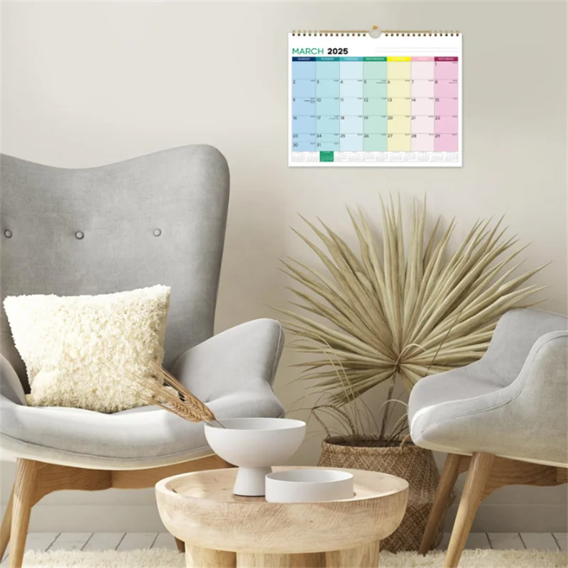 

English Wall Calendar Monthly Hanging Calendar Home Large Desk Monthly Office For Home Office Schedule Paper Year Planning Note