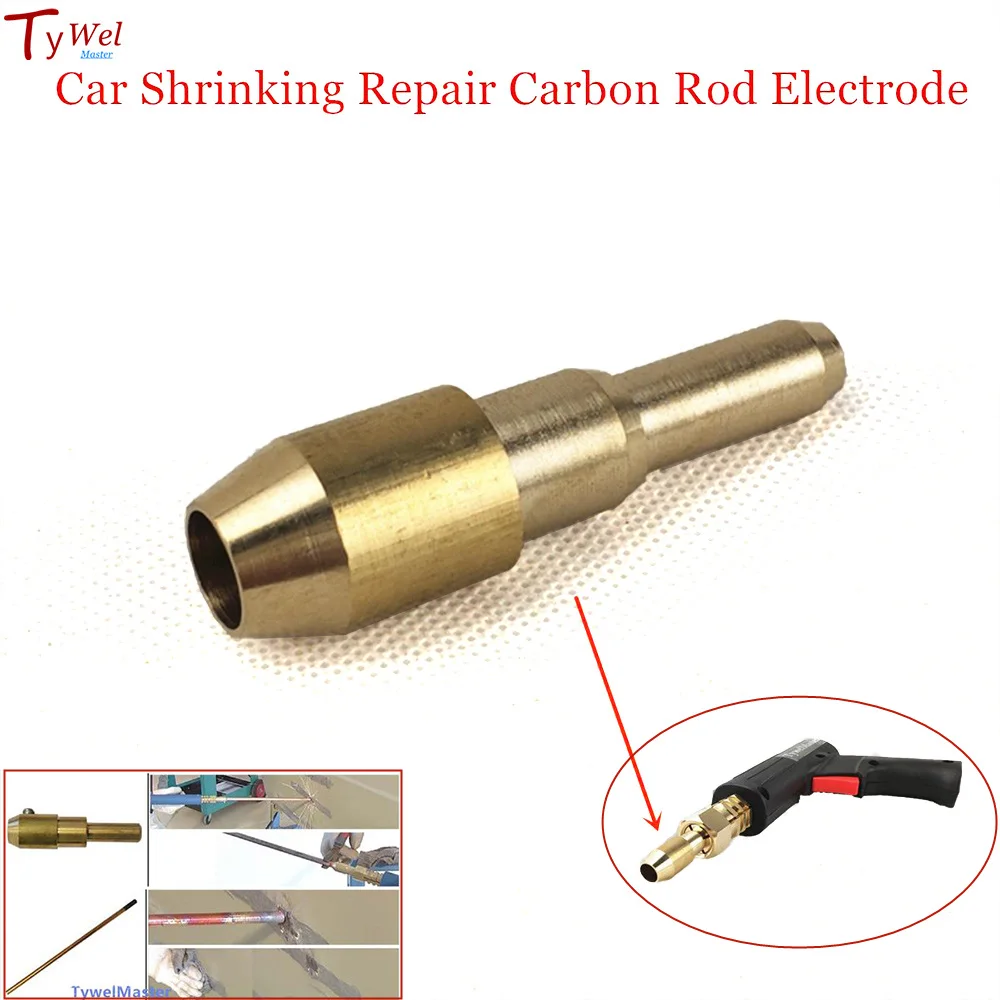 Car Sheet Metal Repair Carbon Rod Heating Shrinking Gouging Connector Dent Pulling Carbon Electrode Holder