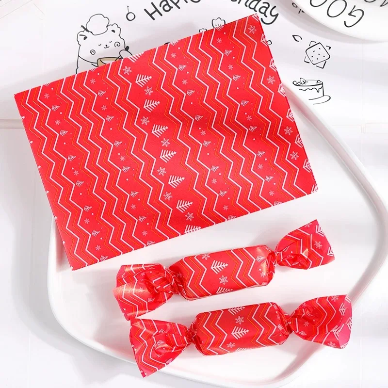 

9x12cm Christmas Candy Paper Twisting DTY Handmade Sugar Chocolate Gift Packaging Papers for Christmas Party Decoration Supplies