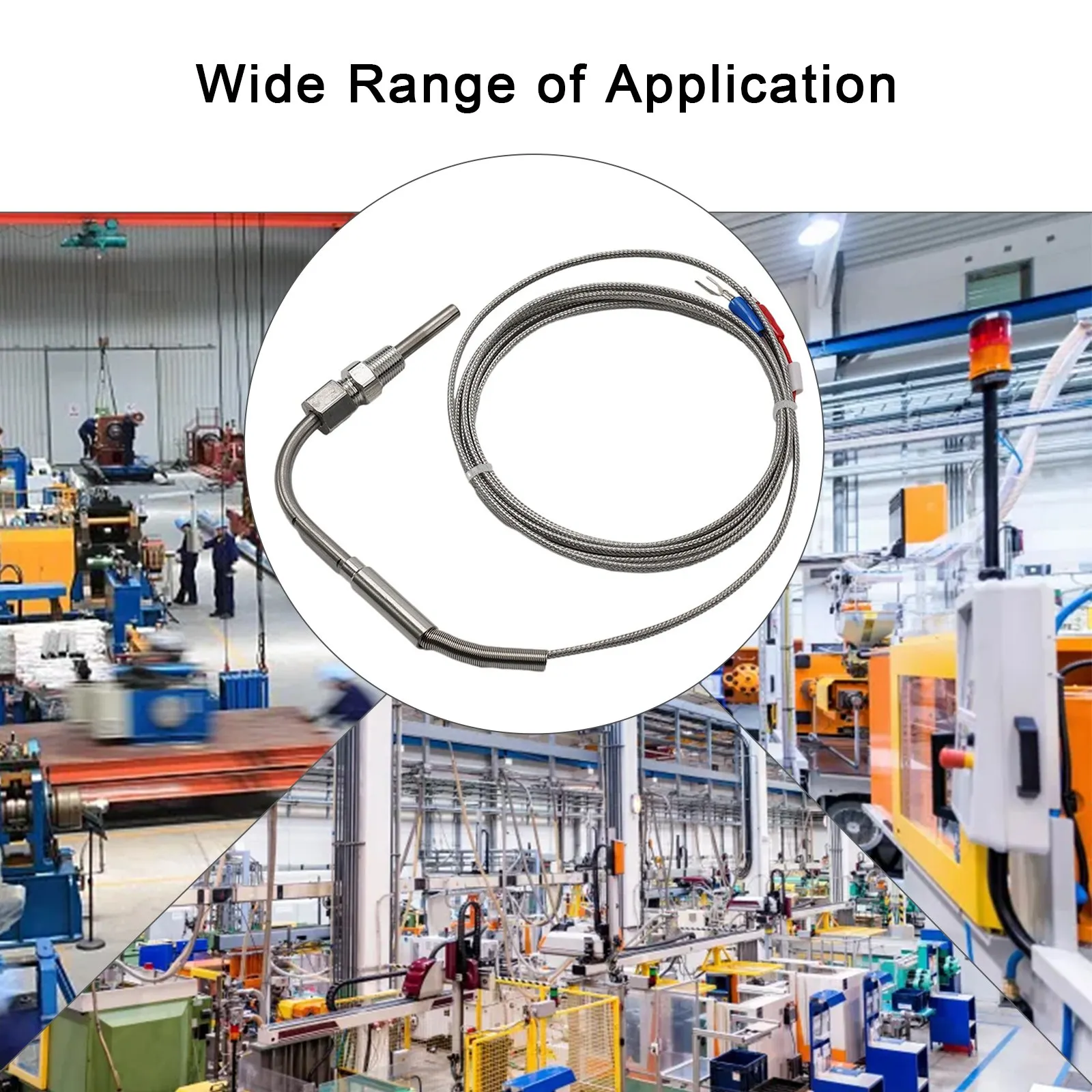 for egt Type K Thermocouple 1200°C Accessories Adjustable Armored Thermocouple Compression Lock High Temperature Sensor