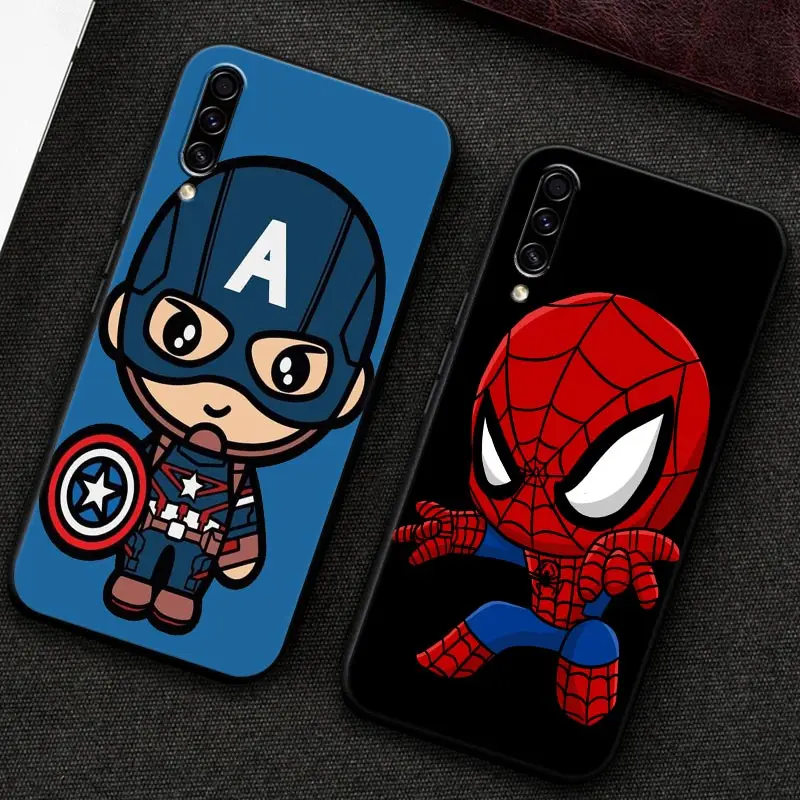 Marvel Soft Case For Samsung Galaxy A30 A30S A50 A50S A10S A70 A20 A40 A7 A9 2018 Silicone Cover Captain America Groot Spiderman