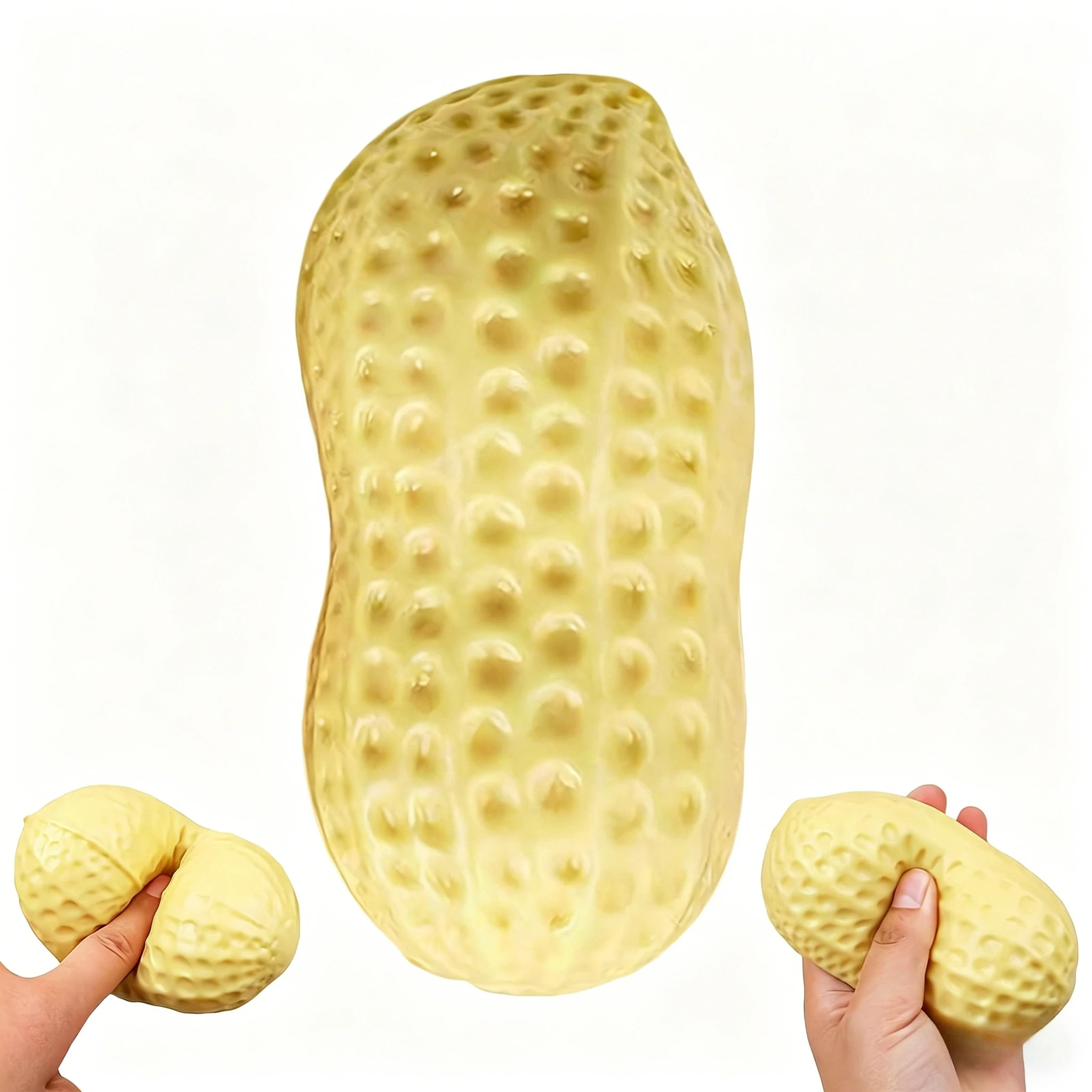 Juguete Viral de Cacahuete Crujiente: Juguete Realista de Comida para Apretar, Textura de Maltosa de Rebote Lento, Juguetes Sensoriales ASMR, Juguete Estético para Escritorio