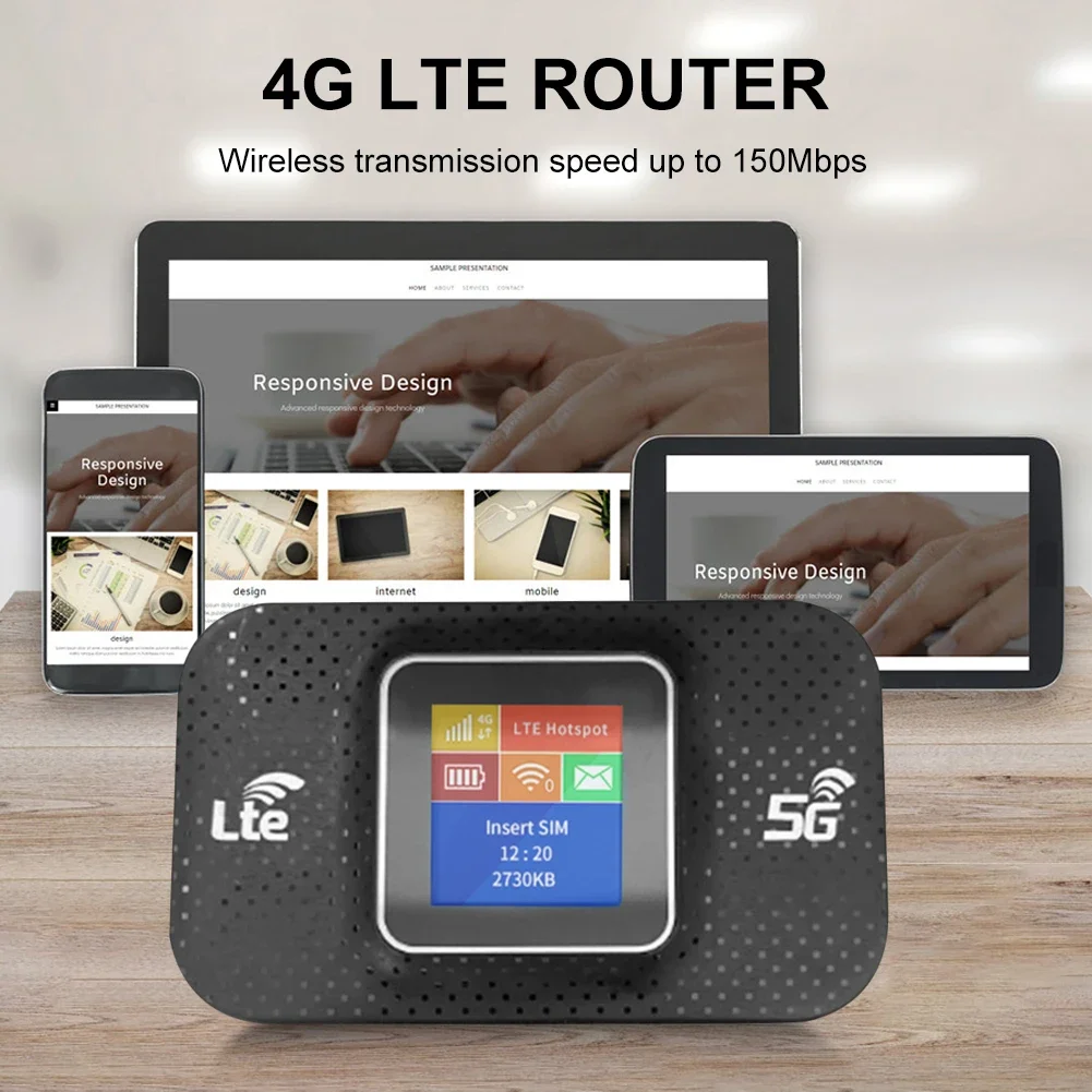 H807Pro 4G LTE Router Wireless Wifi Router 150Mbps Pocket Mifi Modem Sim Card Slot Mobile Wifi Hotspot 3650mAh for Outdoor Car