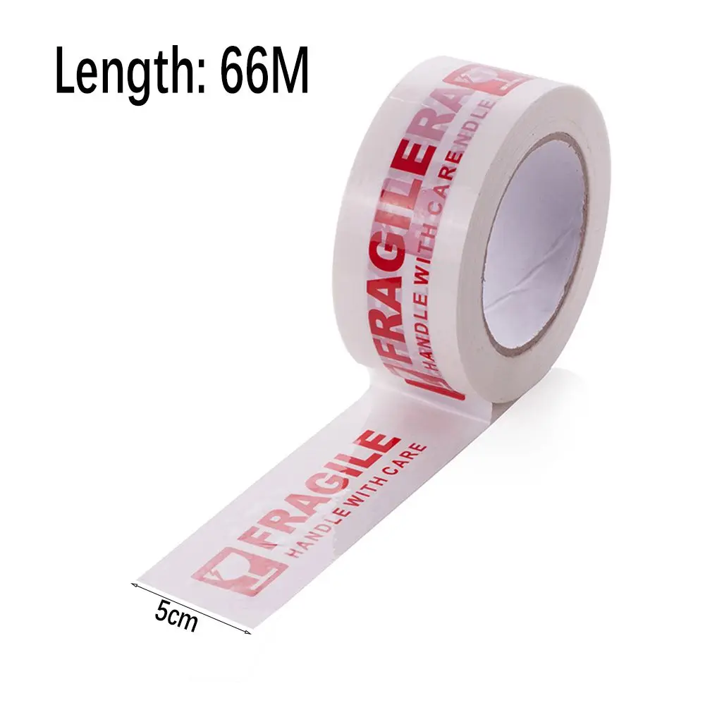 High Viscosity Express Box Red Carton Sealing Adhesive Fragile Warning Tape Package Tape