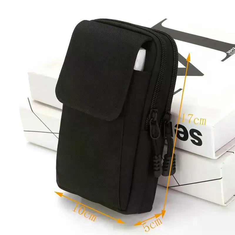 Versatile Men Nylon Waist Bag Portable Lightweight Fanny Pack Casual Mobile Phone Pouch Outdoor Travel Fashion Mini Coin Purse view 5
