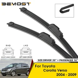 Escobillas de limpiaparabrisas para Toyota Corolla Verso 2004-2009, parabrisas de ventana delantera, 26 