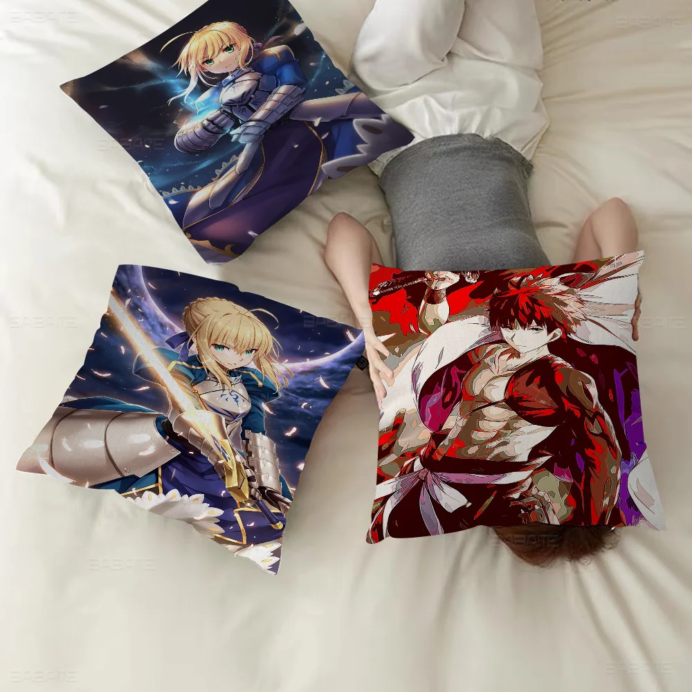 Anime Zero Stay Night Cartoon Pillowcase Toon Gift Cushion Cover Bedroom Home Sofa Chair Seat Decor Pillow Case