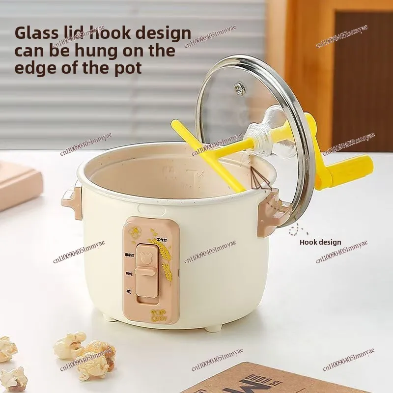 Hand-crank Popcorn Machine Semi-automatic Small Electric Household Children's Birthday Gift Can Put