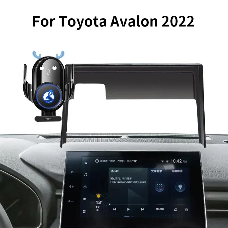 Toyota Avalon 2022 Upgrades Cartoon Deer 20W Screen Wireless Charging Phone Stand Accessories Phone Stand