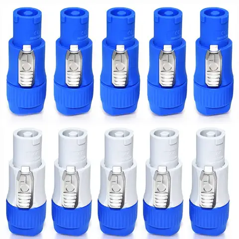 10Pcs 3Pin Powercon XLR Connector 20A Power Plug Power Socket NAC3FCA NAC3MPA NAC3FCB Male Plug Adapter Stage Light LED Screen