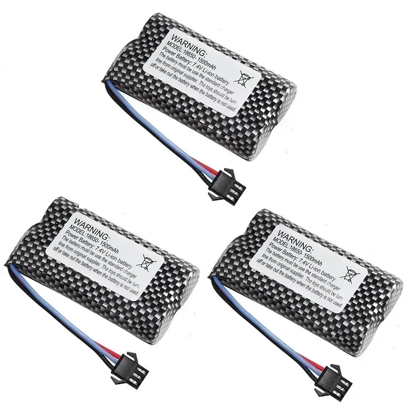 7.4v 1500mAh Li-ion Battery/USB For Watch Gesture Sensing Twisted RC Stunt Car 1-10Pcs 18650 7.4v battery FOR RC Cars SM-3P Plug