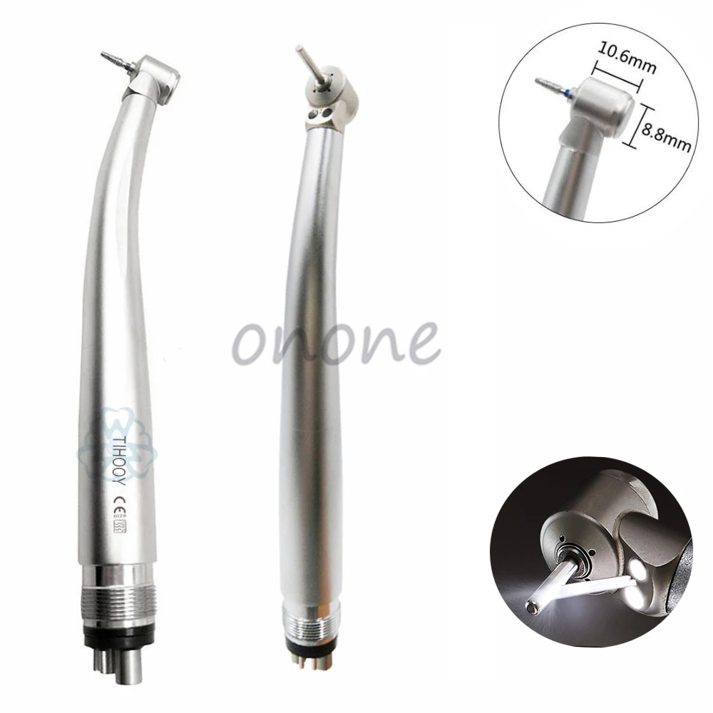 

Dental LED High Speed Handpiece Mini Head Dental Air Turbine with Double LED Single Water Spray Children 2/4Holes B2/M4