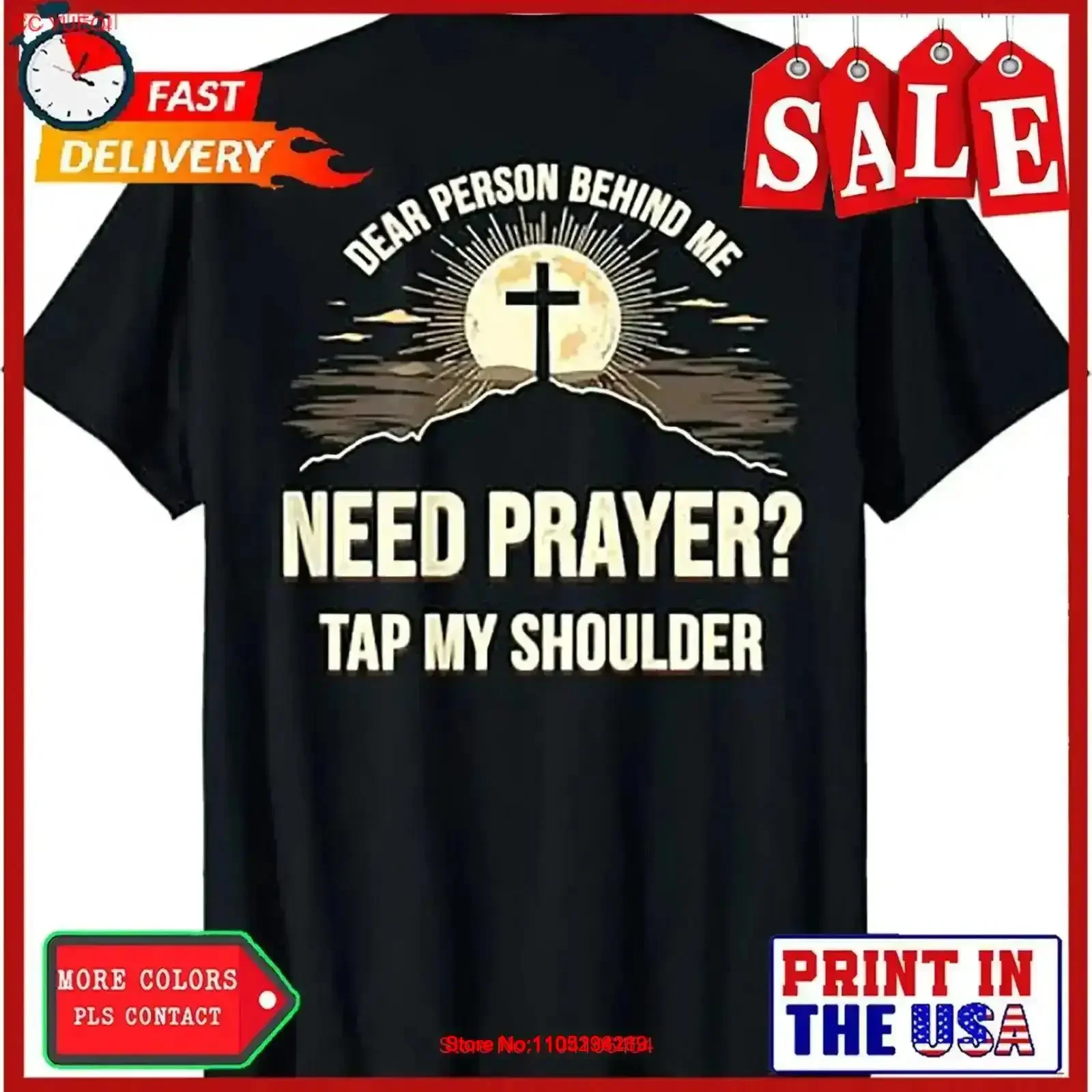 Estimado persona detrás de mí necesita oración tap my hombro camiseta vintage ropa informal lavada moda Top para uso diario elegante