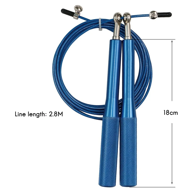 High Speed Jump Rope Swivel Dual Bearing Adjustable Anti-Slip Aluminum Handle Skipping Rope For Fitness