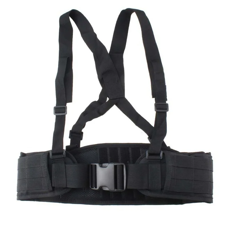 Tactical Molle Belt，Multi-functional Nylon Suspenders Outdoor Sports Waist Support Belt