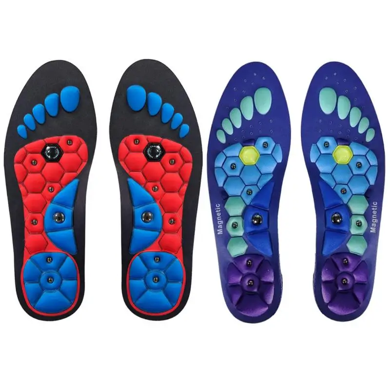 1 Pair Magnetic Therapy Foot Acupressure Insole Men Women Magnet Massage Sports Cushion Inserts Relaxation Insole Comfort Soles