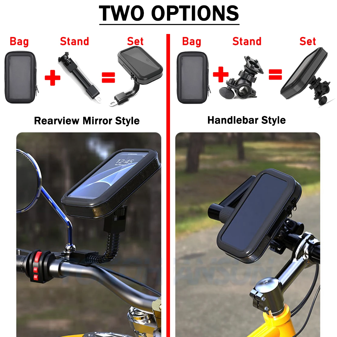 Aparte Accessoires! Universele Fiets Telefoonhouder/Tas Motorfiets Fietsstandaard/Tas 3.5-6.5 Inch Motor Telefoontas (Geen Set)