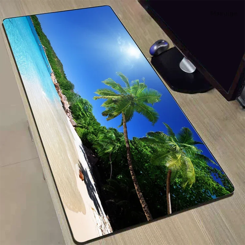 Tropical Beaches Xxxl Mouse Pad Desk Pads Computer Carpet Mausepad Office Accessories Keyboard Pc Gaming Deskmat Rugs Laptop