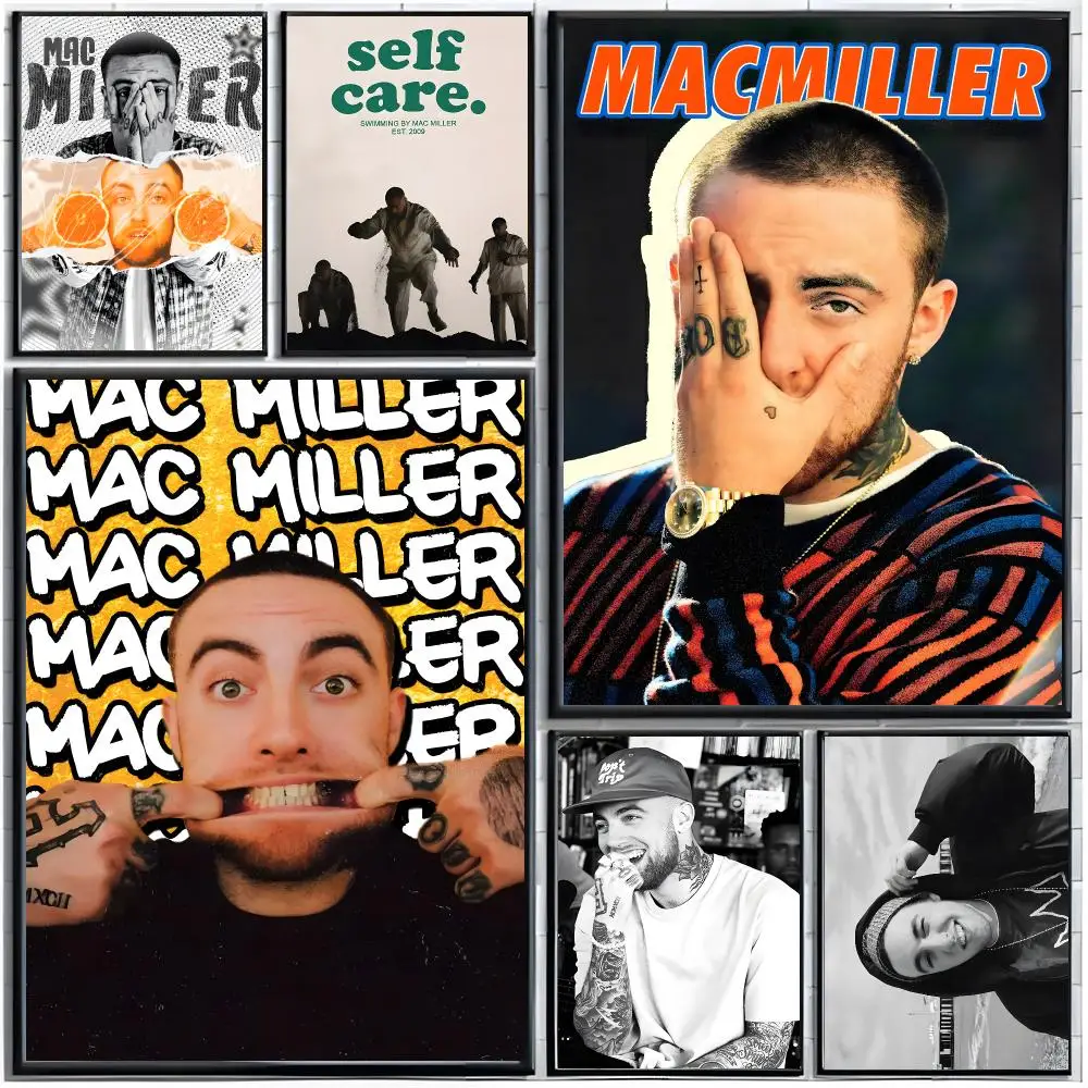 Band HipHop Mac Miller Poster Modern Wall Art Home Decor Living Room Decorative Print Unframed