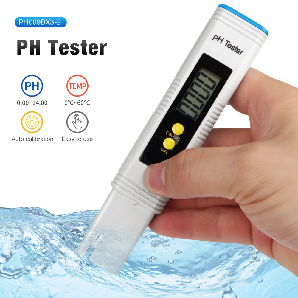 PH Meter Aquarium Pocket Pen 0.01 High Precision for Water Quality Tester 0-14PH Measurement Range for Aquarium Swimming Pool