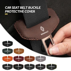 Car Seat Belt Suede Buckle Clip Protector Anti-Scratch Cover For Renaul Koleos Kadjar Scenic Megane Sandero Grand Sill