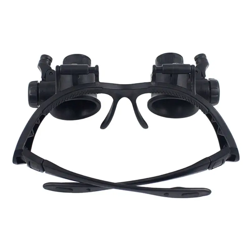 Magnifier Glasses Loupe Eyewear Magnifier With Led Lights Headband Lamp Led Magnifying Glasses 6 Lenses with 2 LED Light