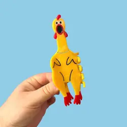 Muweordy New Acetate Yellow Scared Rooster Hair Clip Fun Animal Hair Claw INS Creative Cartoon Hair Accessories for Women Girls