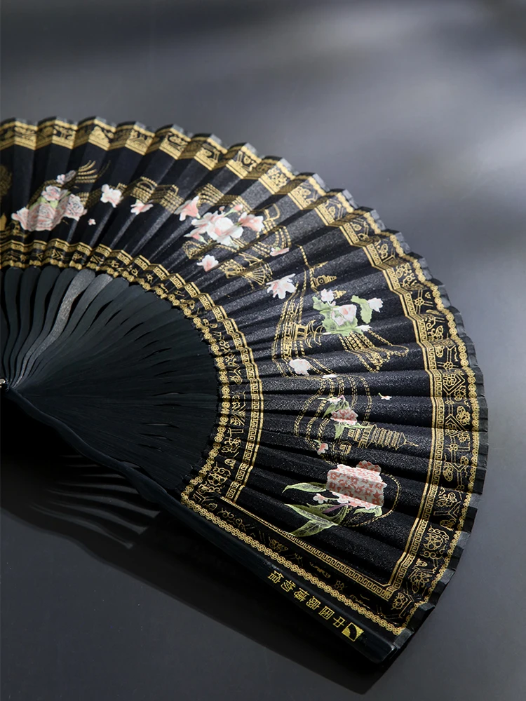 Imagem -05 - Fengming Blossom Fan Folding Museu Fan Chinês Sachê Oco Borla Pingente Dança Antiga Mão Ventilador Coleção Artesanato Ornamentos