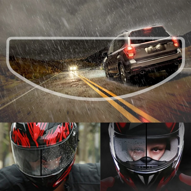 Anti-scratch Anti-Fog Motorcycle Helmet Shield Film Clear Visor Lens Insert Fog Resistant Rain Water Repellent Universal