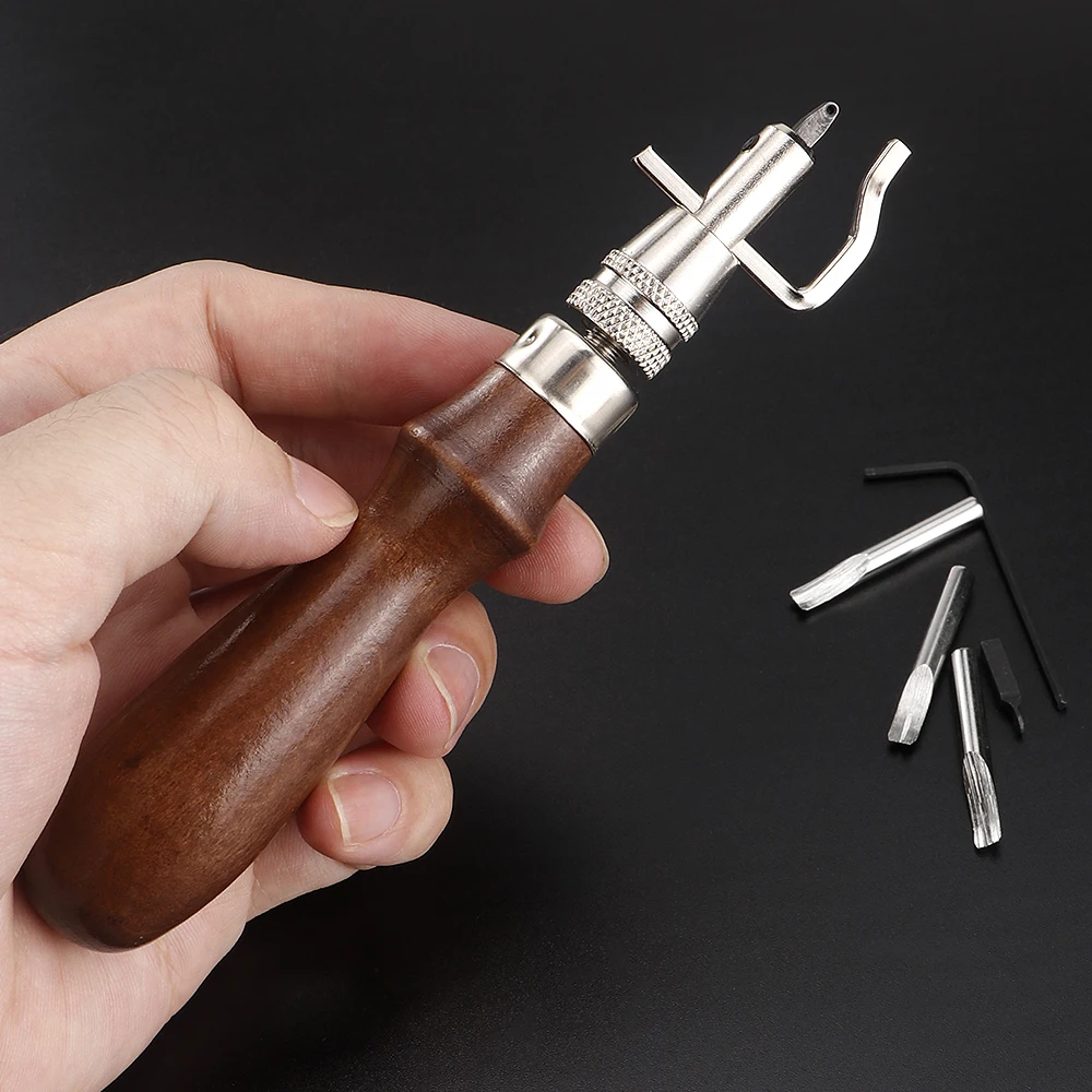 Groover Stitching Tool - 1Set Adjustable Leather Stitching Groover and