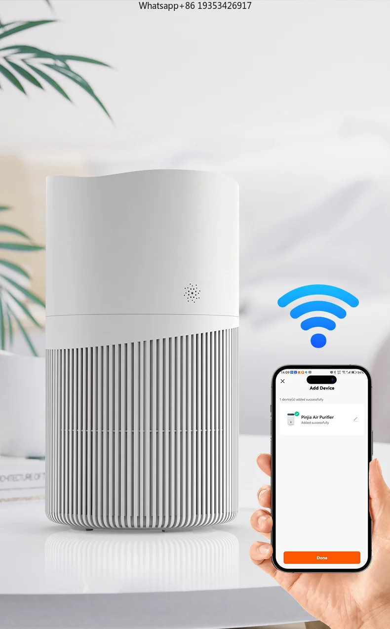 `Smart WiFi Pet Air Purifier, Negative Ion Home Air Cleaner with HEPA Filter, Remove Formaldehyde PM2.5 for Pet Household Indoor