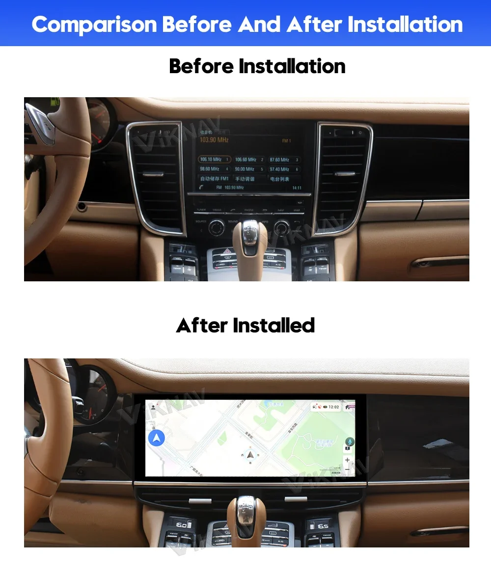 12.3 Inch Android12 Car Radio For Porsche Panamera 2011-2017 Multimedia Player GPS Carplay 4G WIFI Head Unit Stereo Receiver