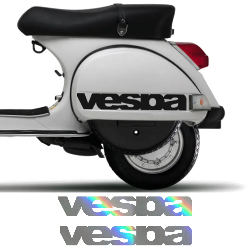 2X สำหรับ Vespa PX ช่วงแผงด้านข้างกล่องเครื่องมือ Stripes สติกเกอร์