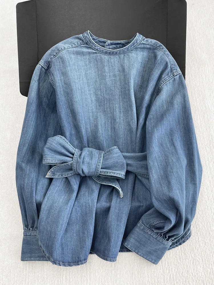 unique-bleu-denim-irt-femmes-sle-printemps-2026-debut-saison-design-sens-haut-de-gamme-noeud-coupe-ample-longue-sve