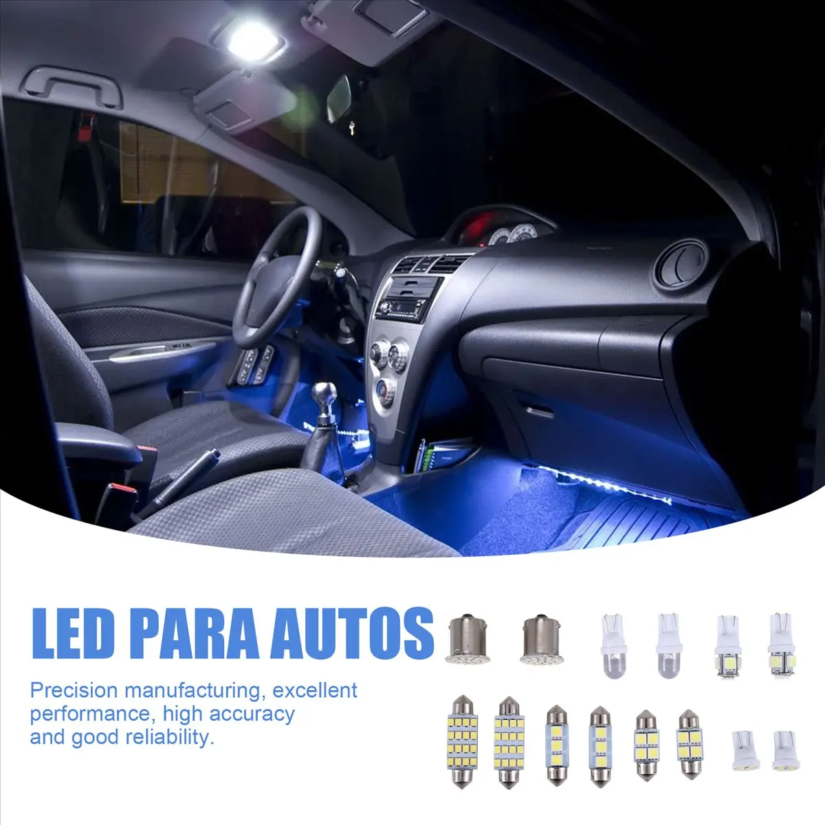 Super Sale 14X White LED Car Interior Inside Light Dome Trunk Map License Plate Lamp Bulbs