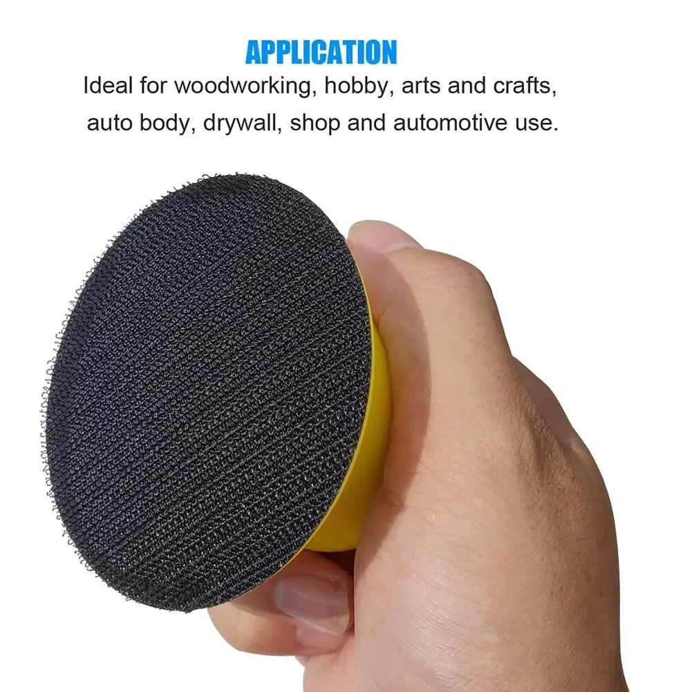 3 Inch 75mm Round Manual Polishing Disc Self-adhesive Flocking Sandpaper Grinding Disc Car Beauty Cleaning