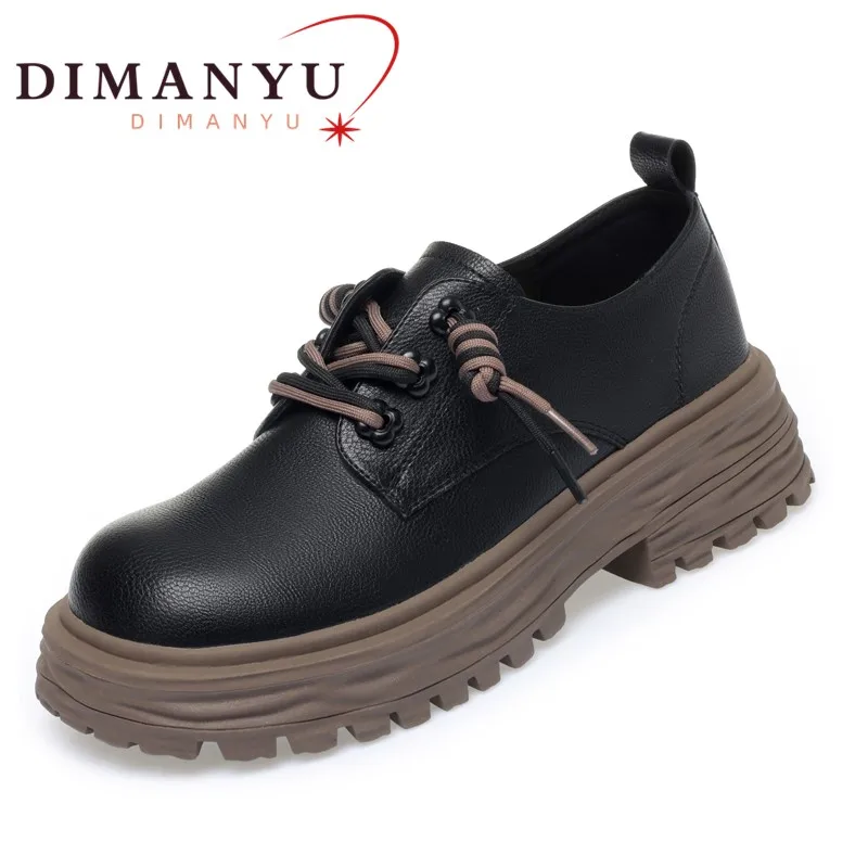 

DIMANYU Spring Loafers Women Lace-up British Style Ladies Platform Shoes Fashion New Casual Shoes Women