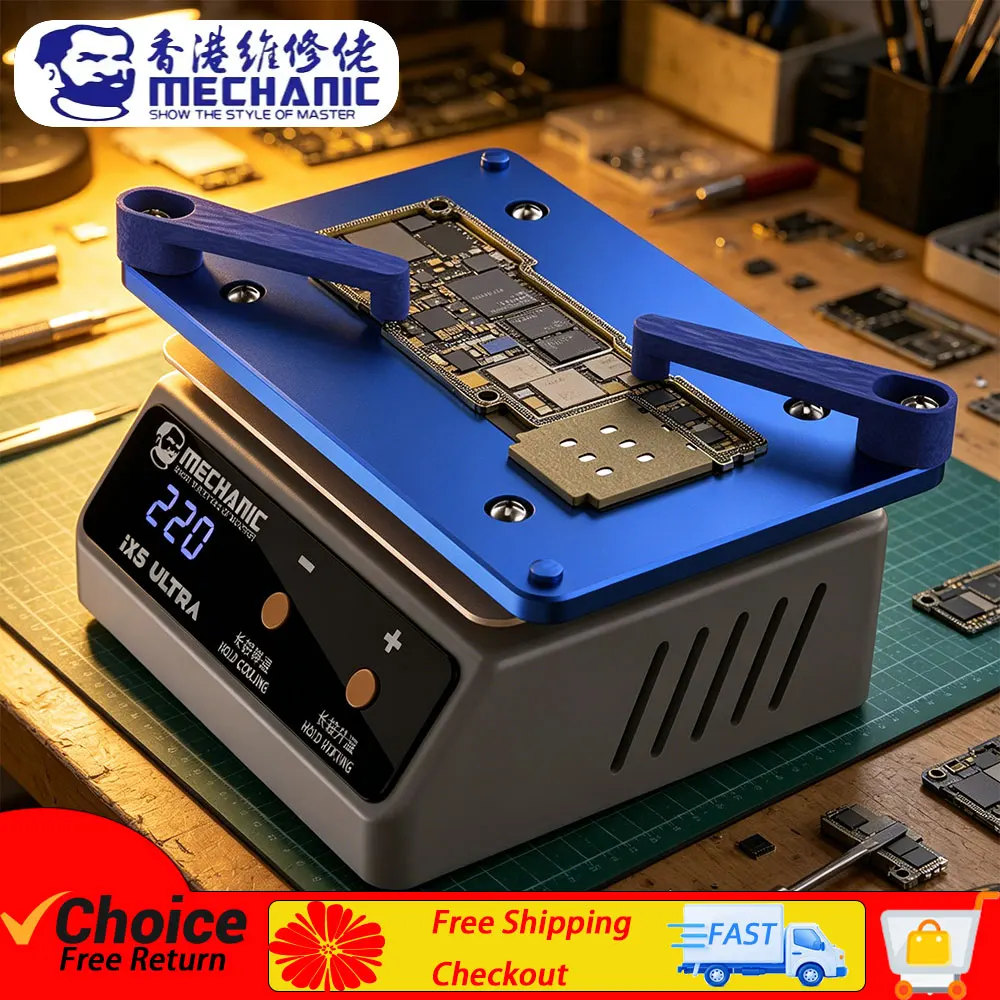 MECHANIC IX5 Ultra Heating Platform Preheater for Motherboard Layering Tin Planting Glue Removal -Electronic Repair Heating Tool