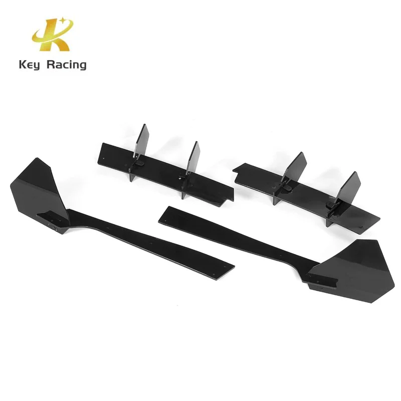 For Ford Mustang 2015-2023 Car Rear Bumper Diffuser Splitter 4 Fins Rear Diffuser Lower Guard Accessories