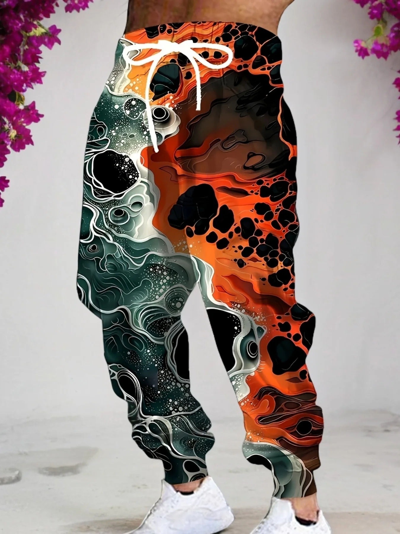 Neuheiten: Jogginghose mit Marmor-Fluid-Swirl-3D-Druck, Unisex, lässige Trainingshose, Hose für den täglichen Spaziergang und urbanen Lifestyle – Detail 7