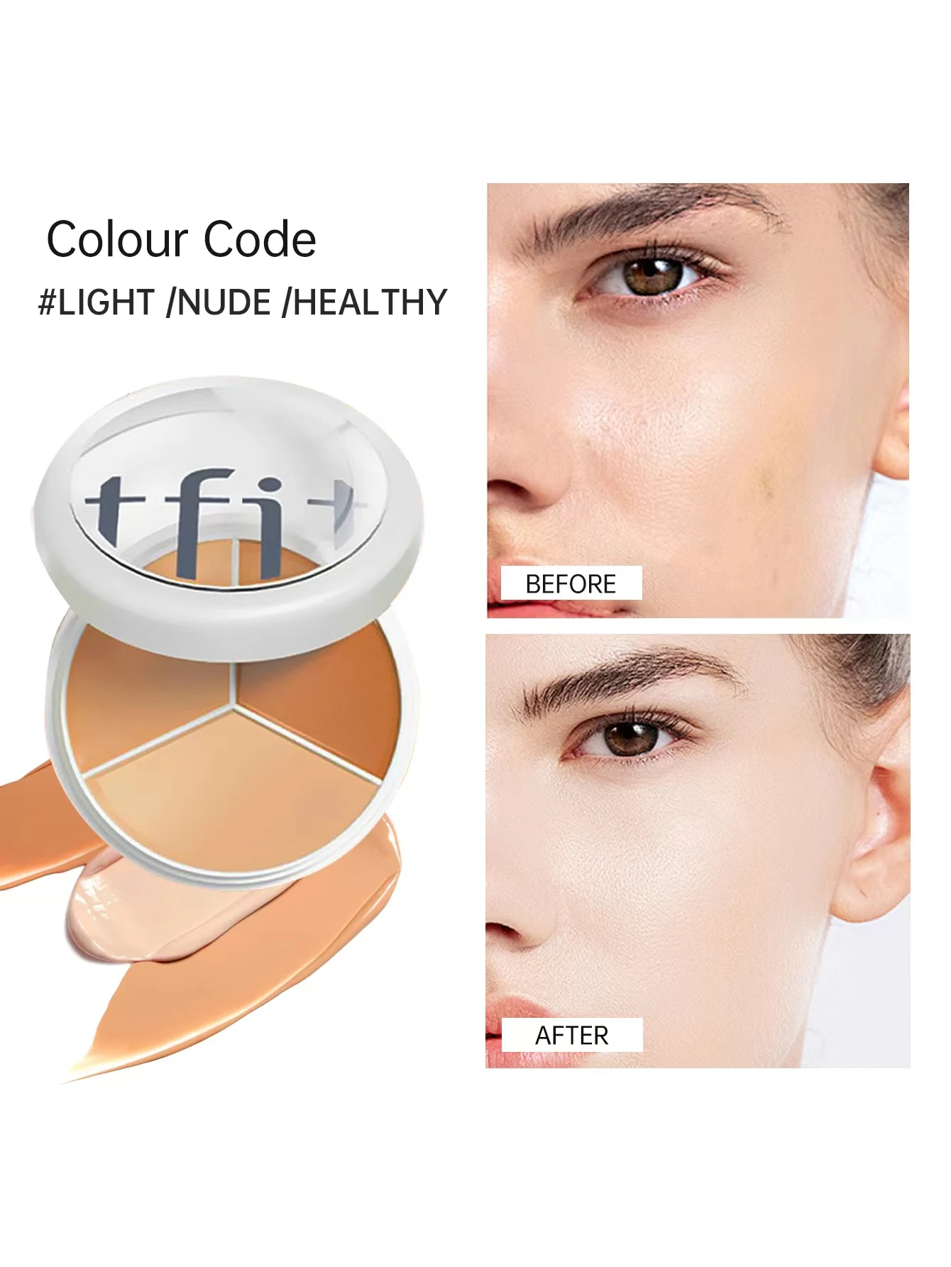 TFIT Three-Coler Concealer Makeup Conceal Cream For Face Eye 10g