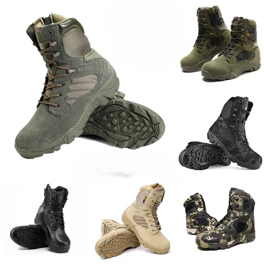 Men Boots Camouflage Work Safty Shoes Men Desert  Boots New Autumn Winter Special Force Men Ankle Boots