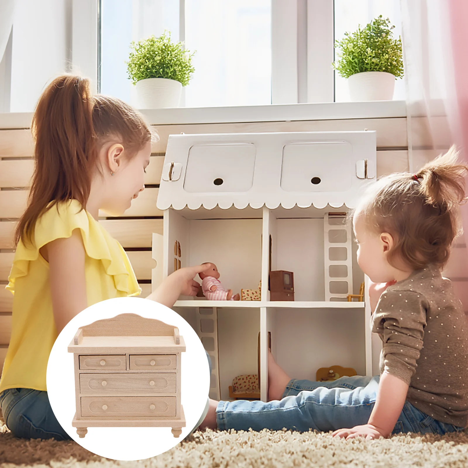 House Cabinet Models Mini Simulation Furniture Accessory Miniature Accessories Wooden