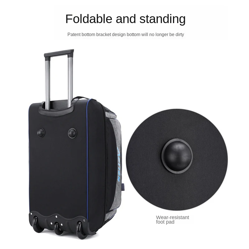 Grande capacidade Trolley Bag Travel Suitcase Boarding Bag Oxford bagagem impermeável Rolling Bagagem com rodas