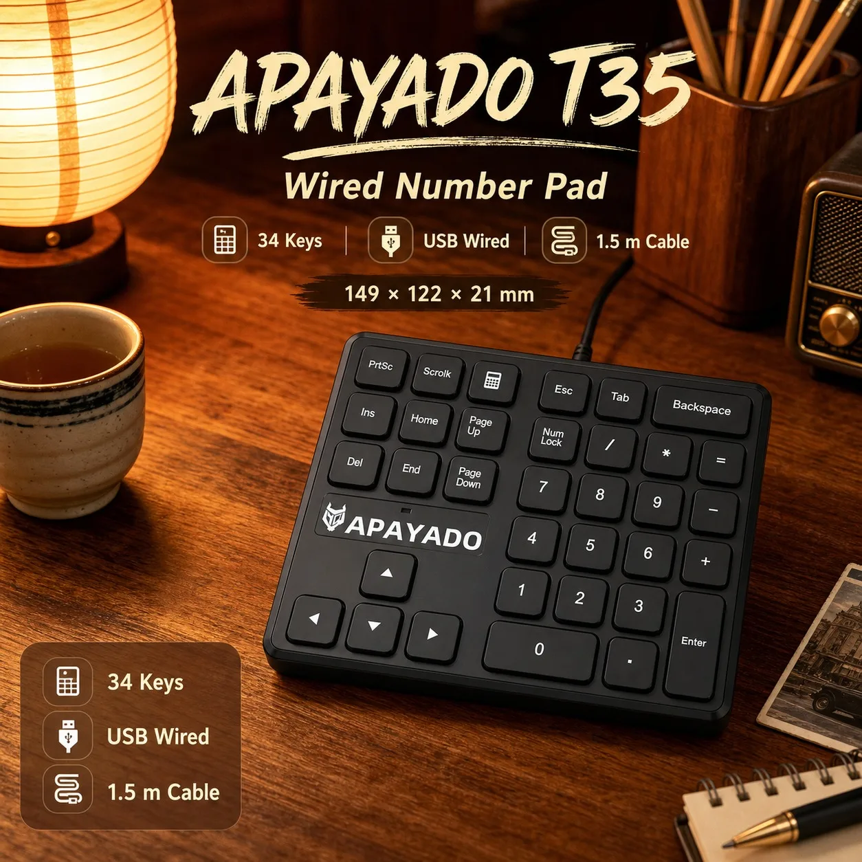 【¥685】APAYADO T35 スリム テンキーパッド-アリエク特価アラート
