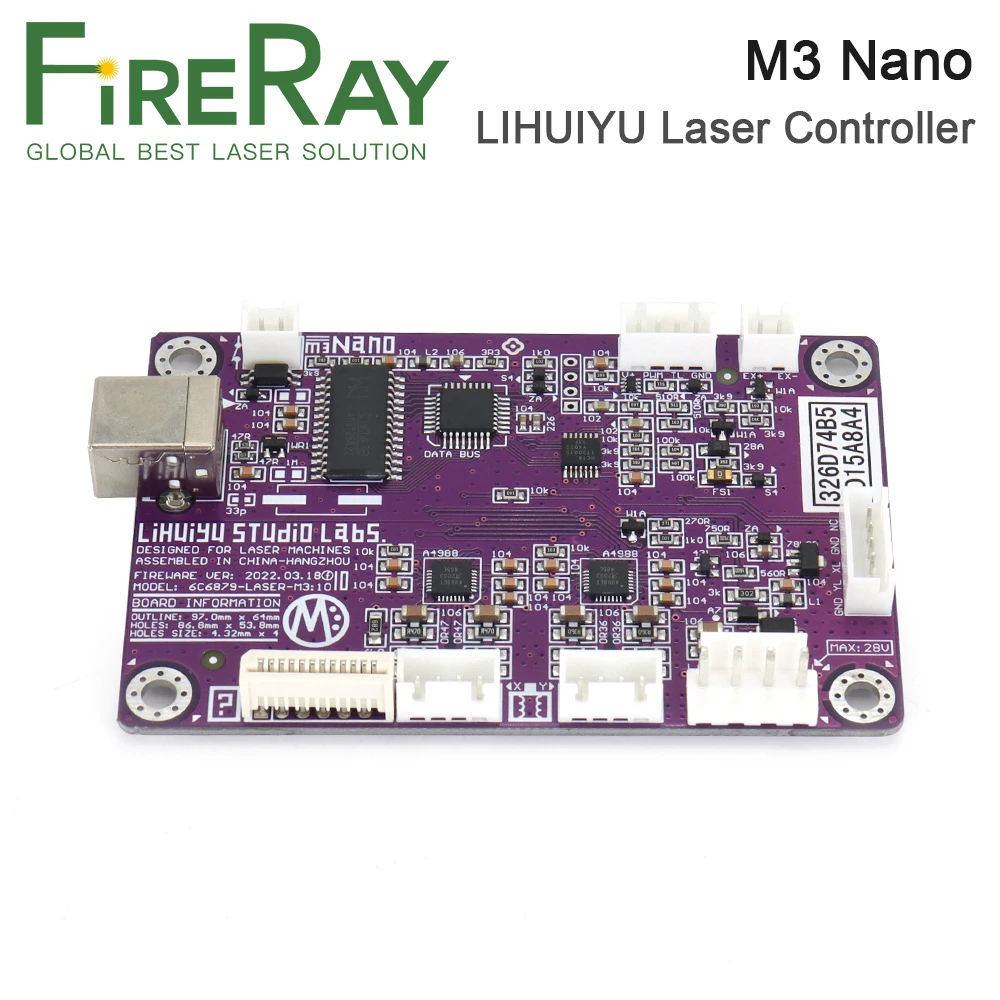 FireRay LIHUIYU M3 Nano Laser Controller Mother Main Board Control Panel Dongle B System for Co2 Engraver Cutter K40